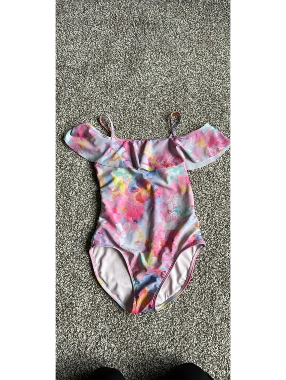 Girls floral tie dye swimsuit